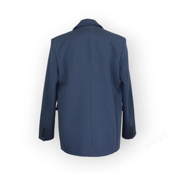 Medium Abercrombie&Fitch Classic Suiting Blazer NavyBlue Office Women - Picture 4 of 16